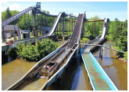 (Image: A High-Angle View of the Flume Ride)